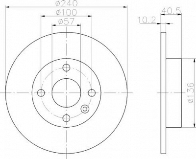 HELLA PAGID 8dd355108251 -  Тормозной диск